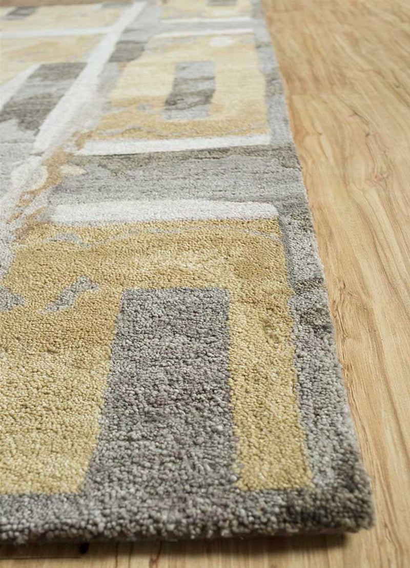 Uldtæppe - 270 x 180 cm - guld