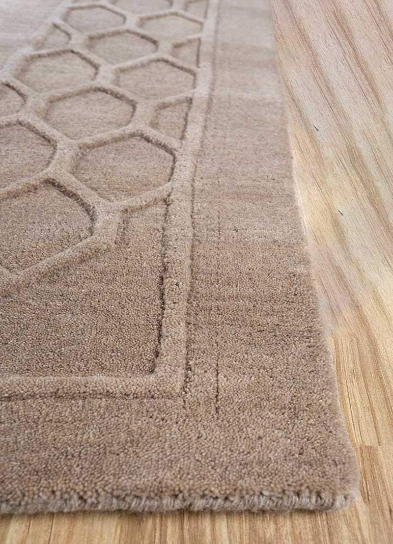 Uldtæppe - 270 x 180 cm - mørk beige