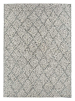 Uldtæppe - 300 x 240 cm - sølv