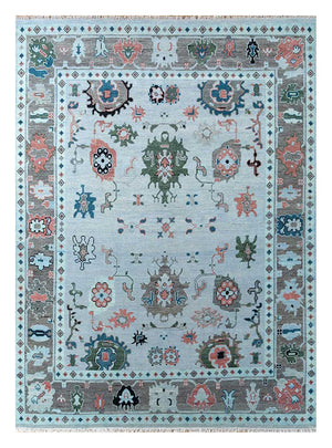 Uldtæppe - 300 x 240 cm - lyseblå