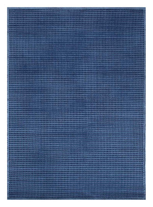 Uldtæppe - 240 x 150 cm - mørkeblå