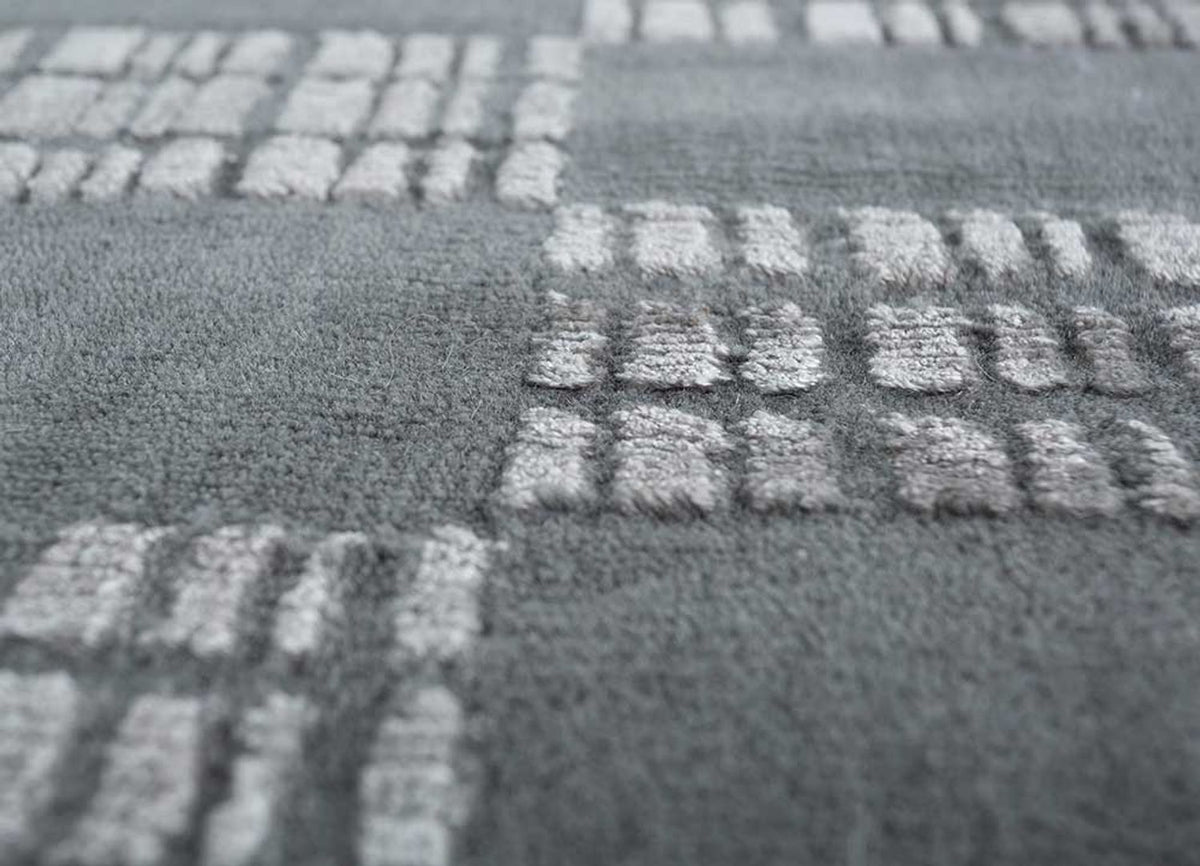 Uldtæppe - 270 x 180 cm - sort og hvid