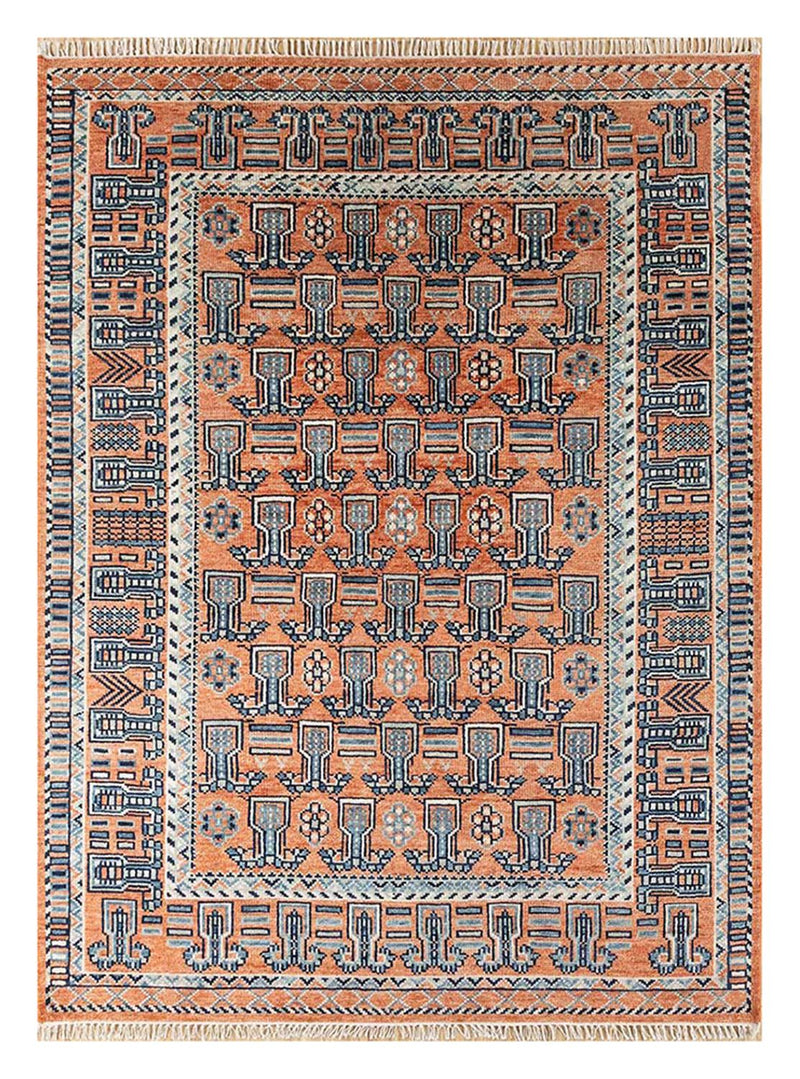 Uldtæppe - 300 x 240 cm - lysrød