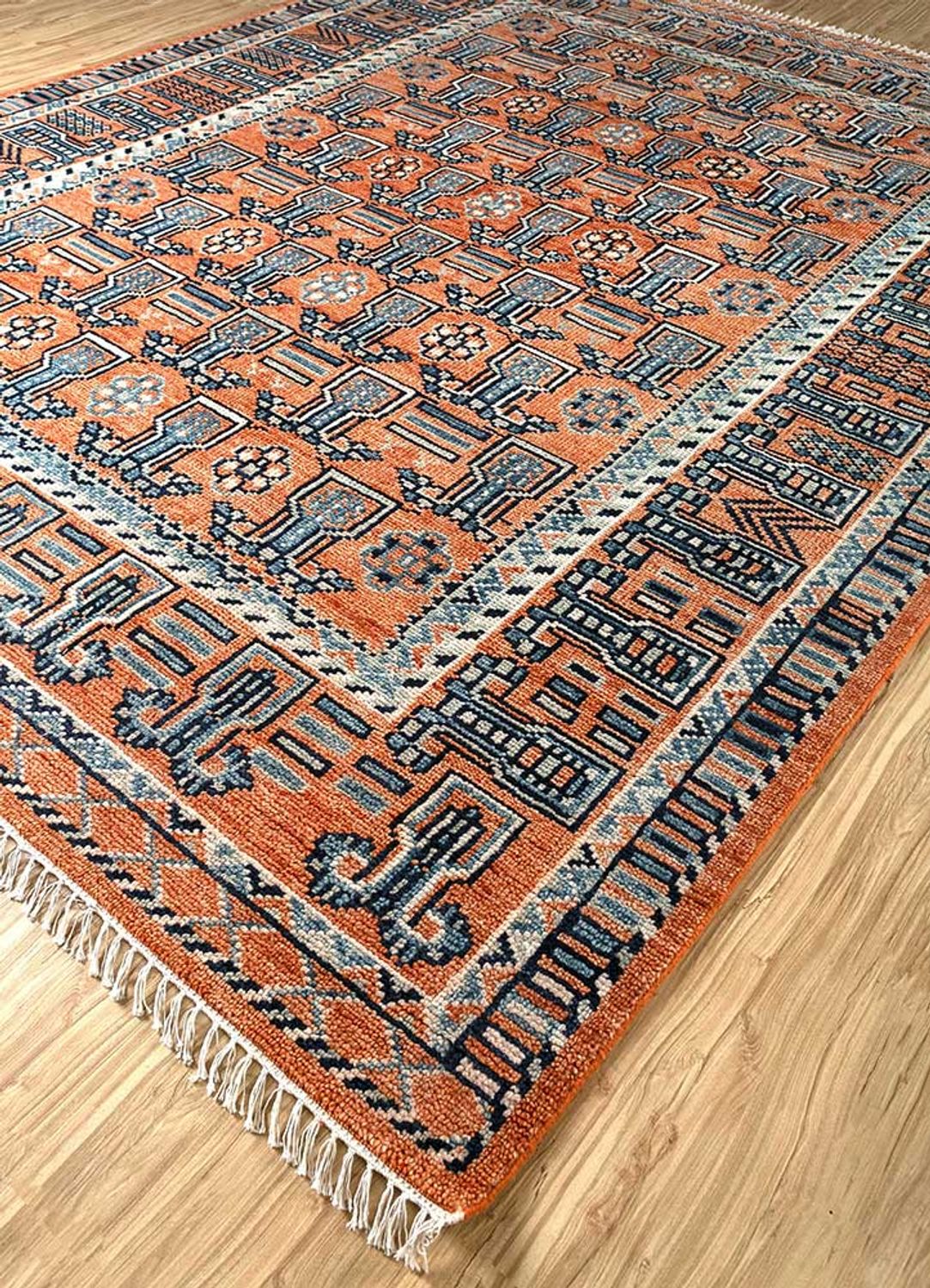 Uldtæppe - 300 x 240 cm - lysrød