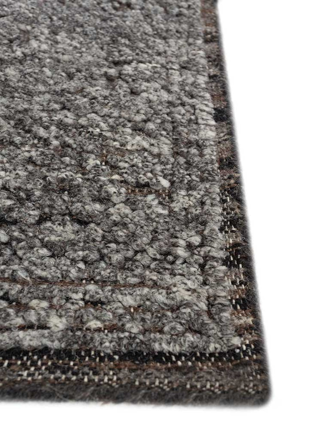 Uldtæppe - 300 x 240 cm - sølv