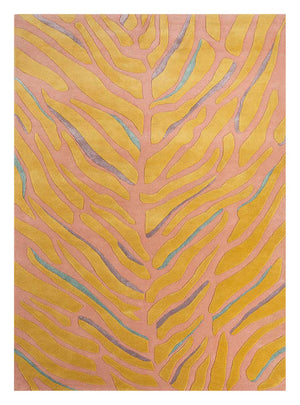Uldtæppe - 270 x 180 cm - guld