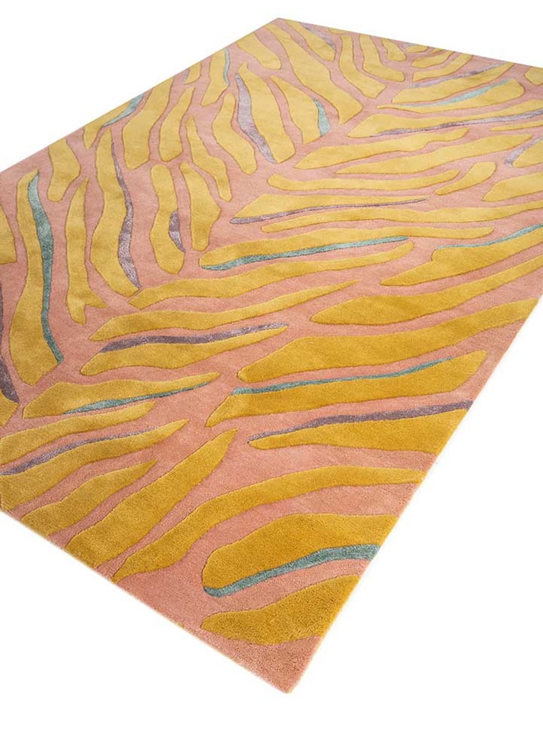 Uldtæppe - 270 x 180 cm - guld