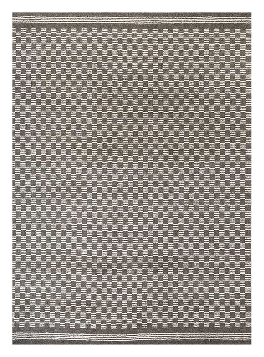 Tæppe - 300 x 240 cm - sort og hvid