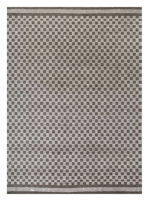 Tæppe - 300 x 240 cm - sort og hvid