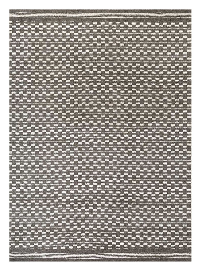Tæppe - 300 x 240 cm - sort og hvid