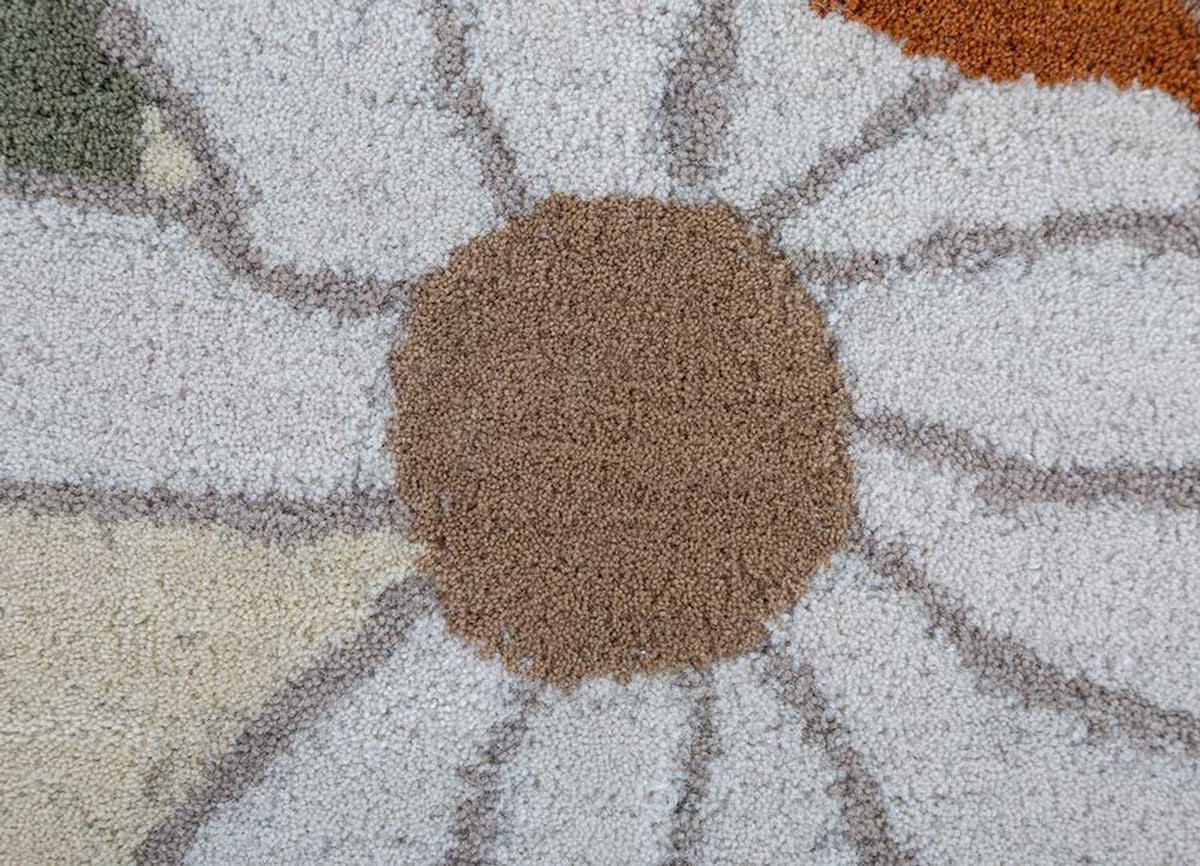 Uldtæppe særlig form  - 270 x 180 cm - flerfarvet