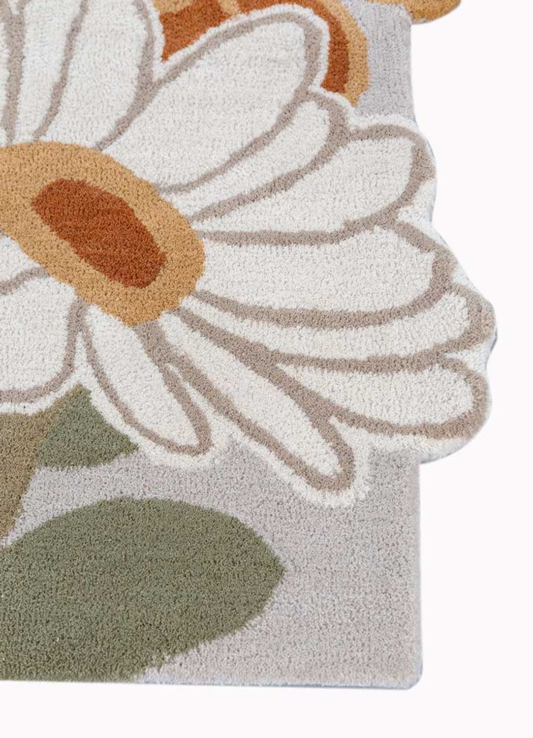 Uldtæppe særlig form  - 270 x 180 cm - flerfarvet