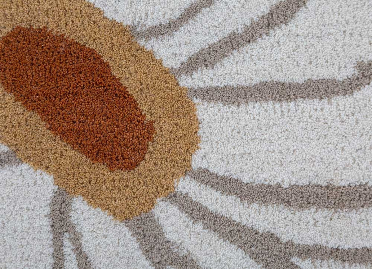 Uldtæppe særlig form  - 270 x 180 cm - flerfarvet