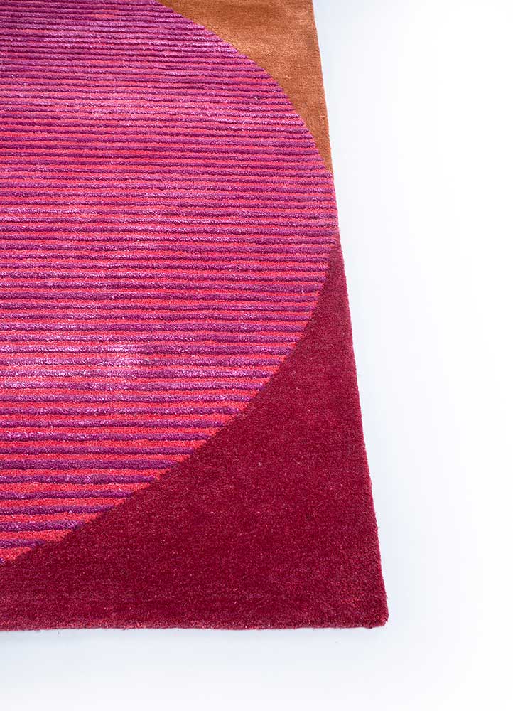 Uldtæppe særlig form  - 270 x 180 cm - pink