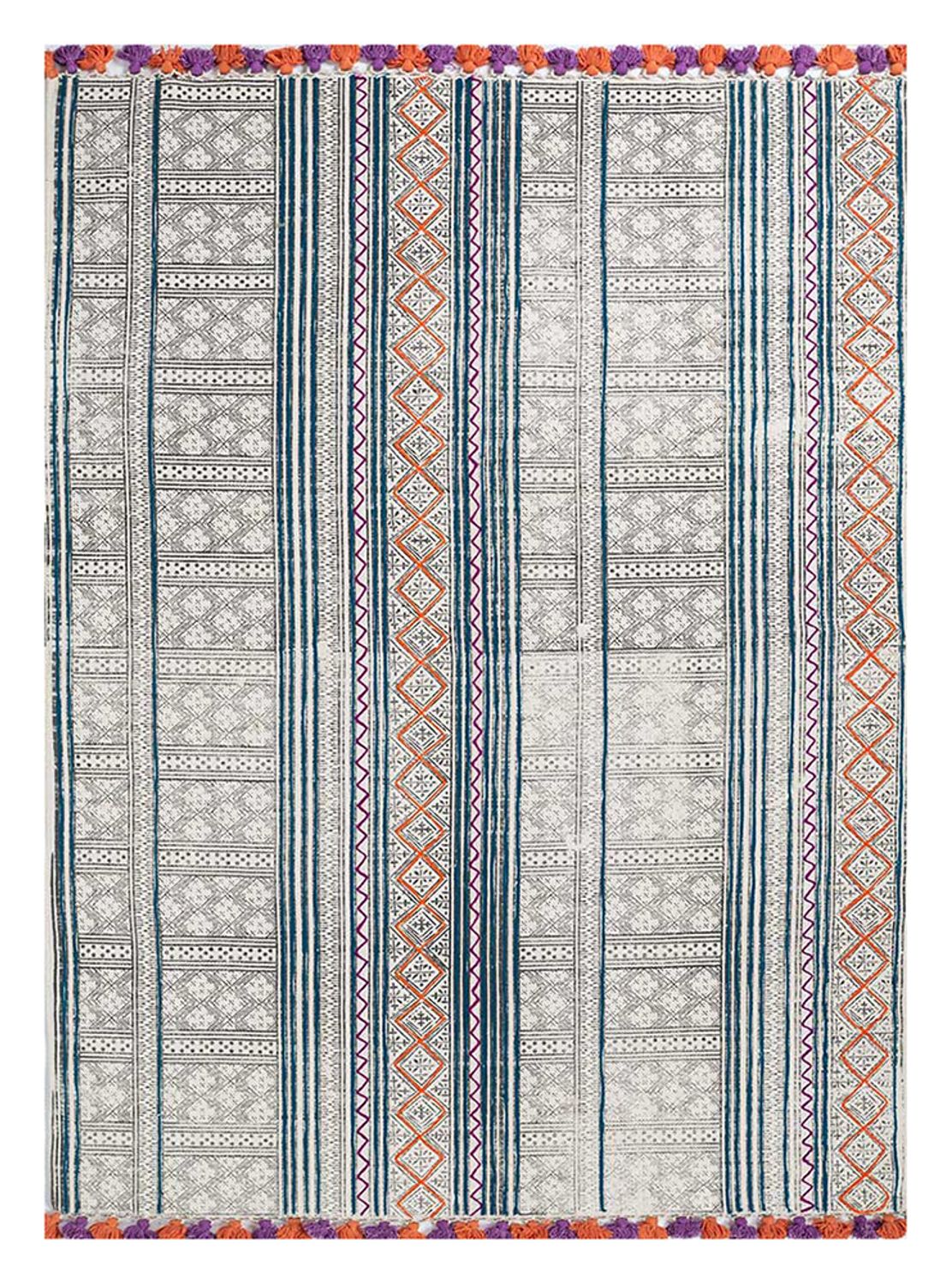Tæppe - 180 x 120 cm - flerfarvet