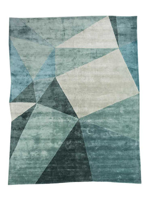 Designer tæppe særlig form  - 300 x 240 cm - flerfarvet