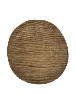 Uldtæppe særlig form  - 210 x 165 cm - mørk beige