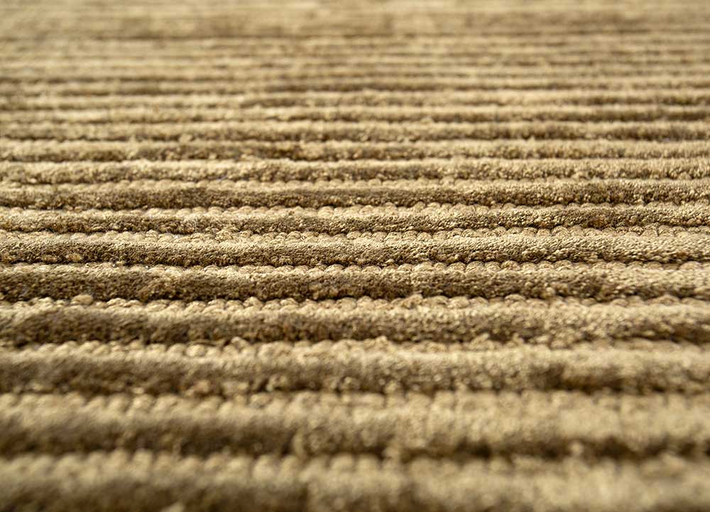 Uldtæppe særlig form  - 210 x 165 cm - mørk beige