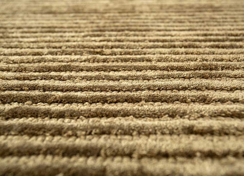 Uldtæppe særlig form  - 210 x 165 cm - mørk beige