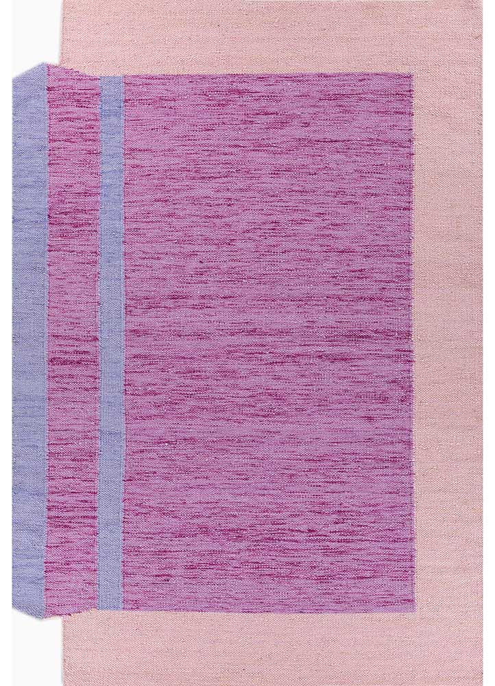 Uldtæppe særlig form  - 270 x 180 cm - lilla