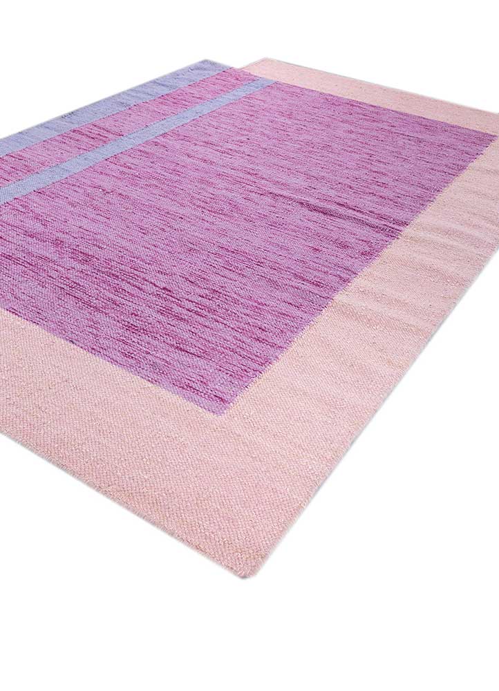 Uldtæppe særlig form  - 270 x 180 cm - lilla