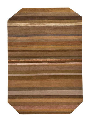 Uldtæppe særlig form  - 270 x 180 cm - blå