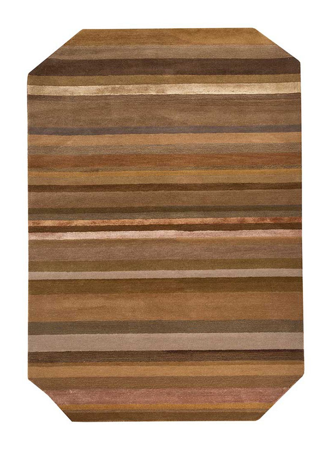 Uldtæppe særlig form  - 270 x 180 cm - blå