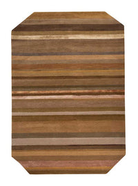 Uldtæppe særlig form  - 270 x 180 cm - blå