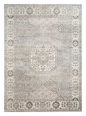 Uldtæppe - 300 x 240 cm - sølv
