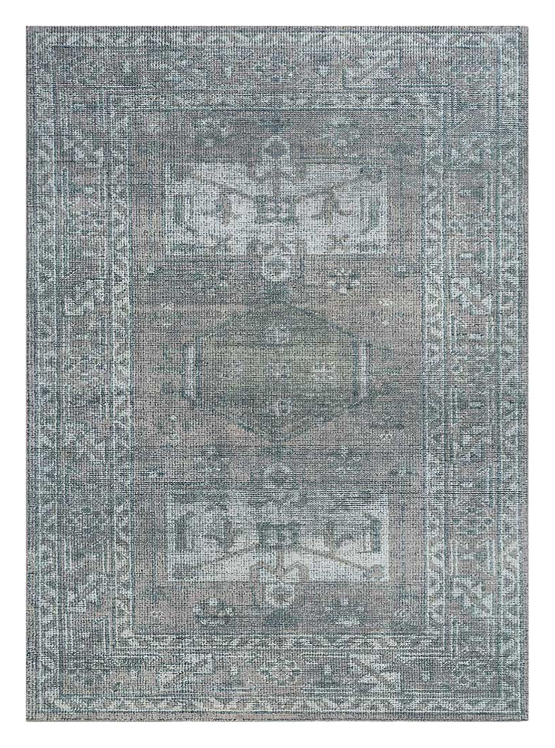 Vintage tæppe - 240 x 150 cm - grå