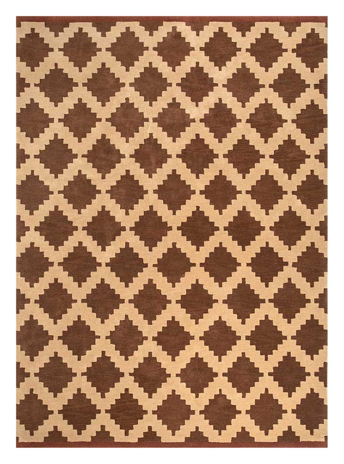Uldtæppe - 270 x 210 cm - brun