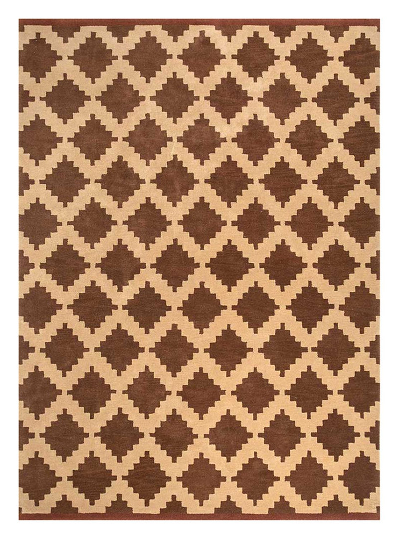 Uldtæppe - 270 x 210 cm - brun