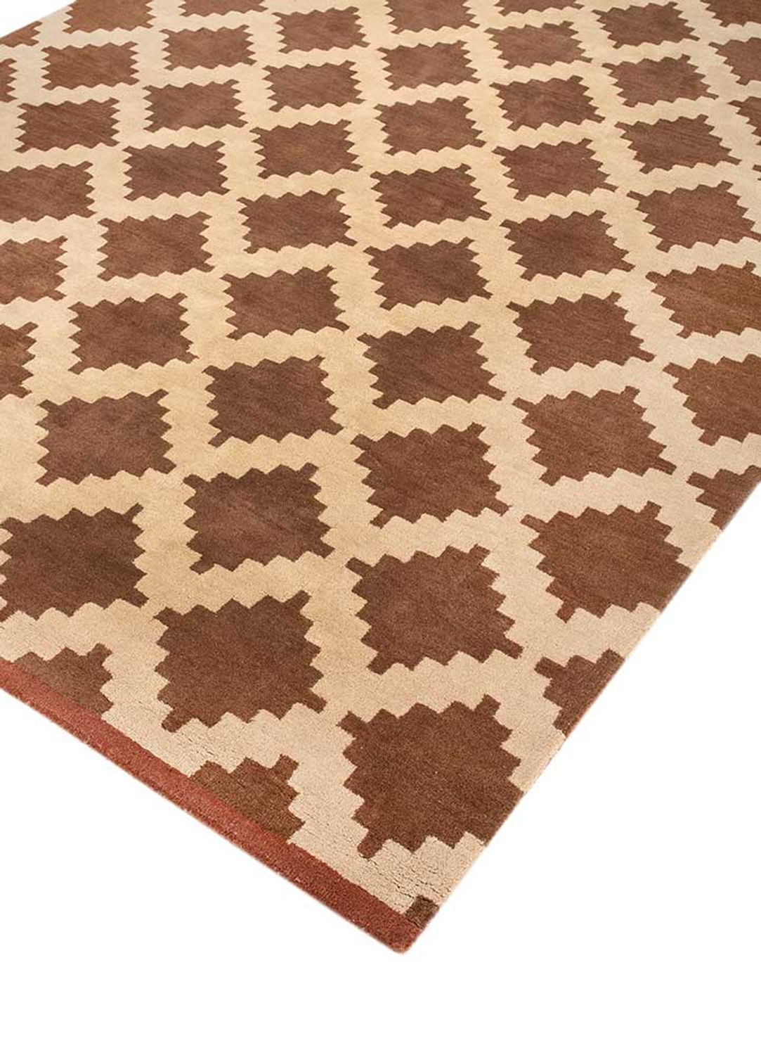 Uldtæppe - 270 x 210 cm - brun