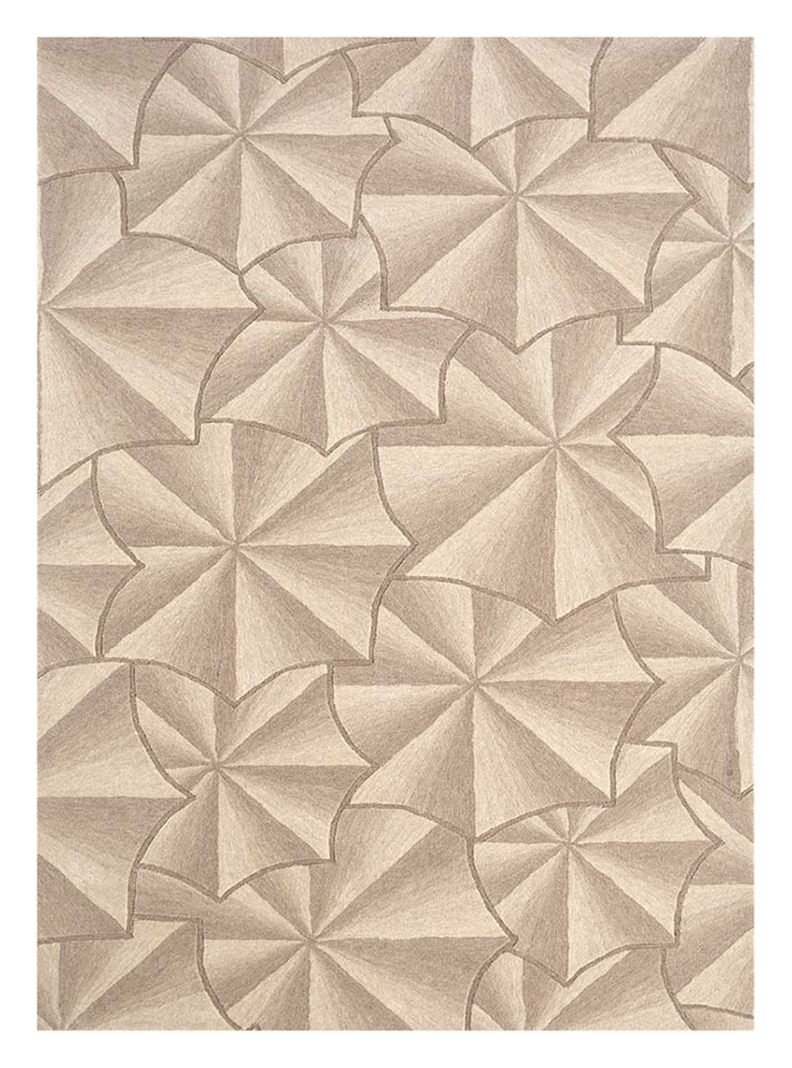Uldtæppe - 240 x 150 cm - guld