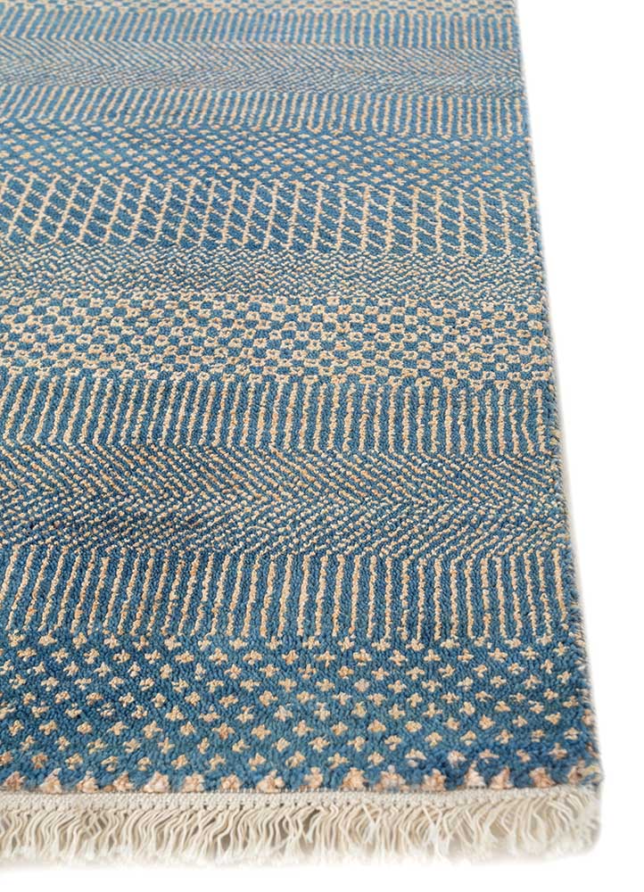 Uldtæppe - 270 x 180 cm - havblå
