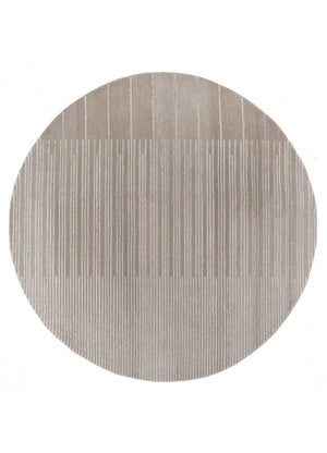 Uldtæppe rundt  - 180 x 180 cm - beige
