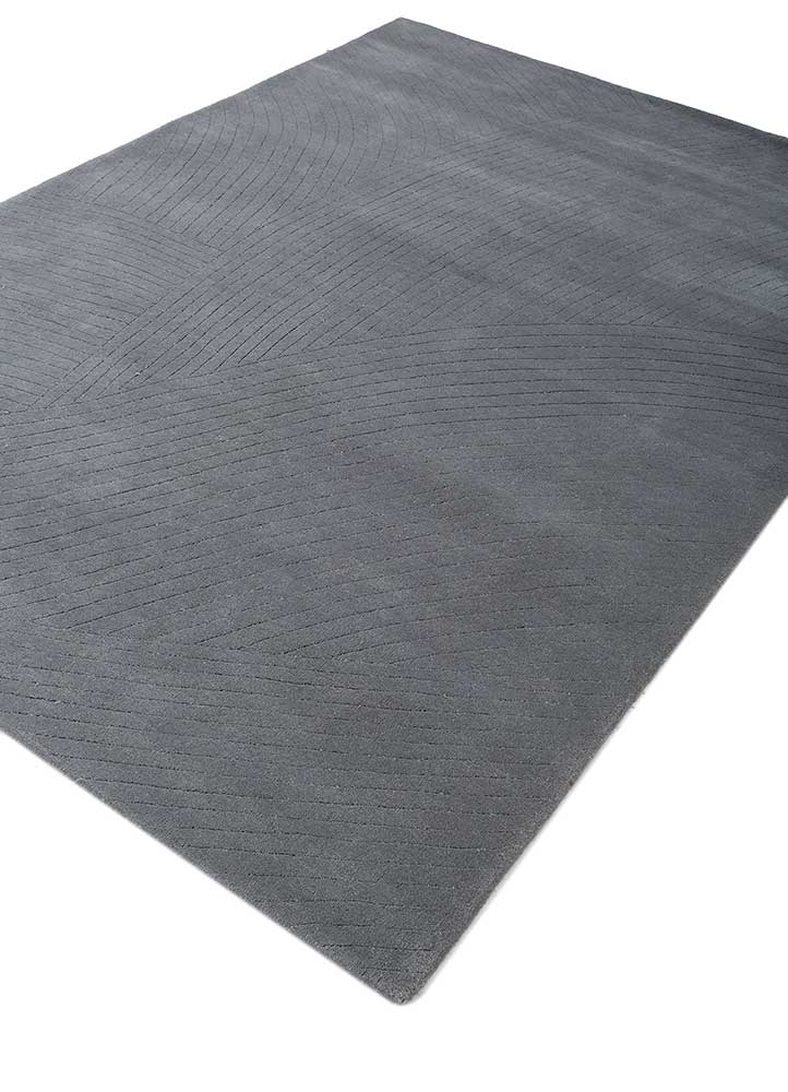 Uldtæppe - 233 x 165 cm - mørkegrå