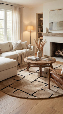 Designer tæppe - LunarLuxe - rundt