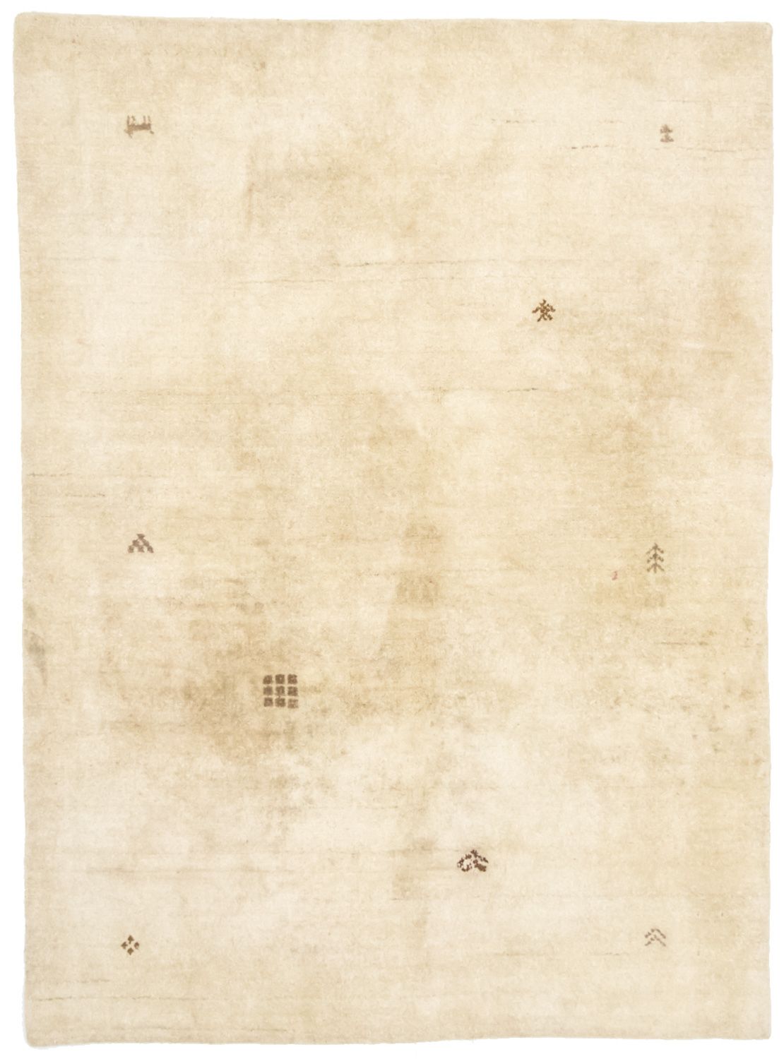 Uldtæppe - 195 x 140 cm - beige
