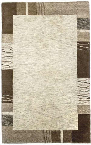 Nepal Tæppe - 183 x 118 cm - beige