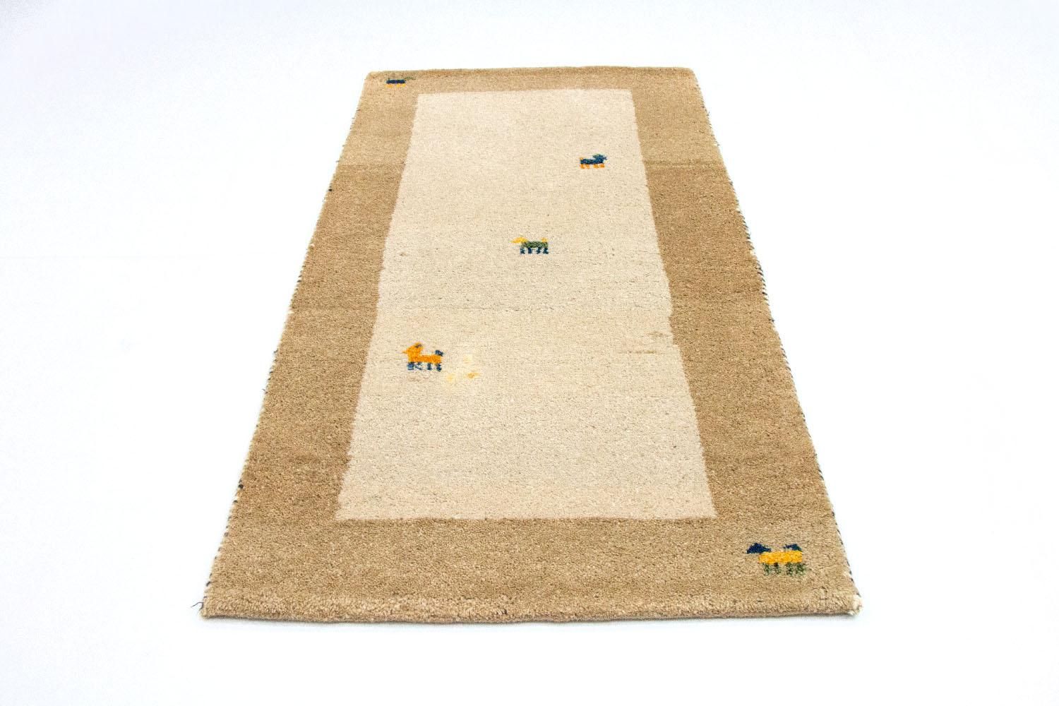 Gabbeh-tæppe - Indus - 140 x 70 cm - beige