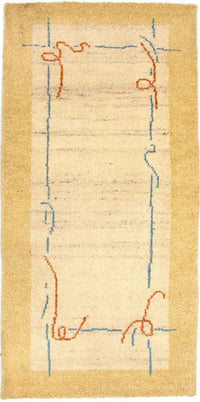 Gabbeh-tæppe - Indus - 140 x 70 cm - beige