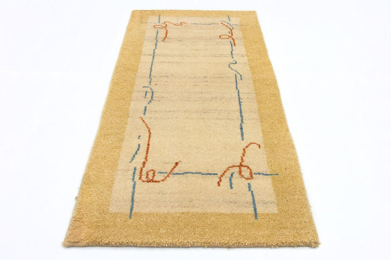 Gabbeh-tæppe - Indus - 140 x 70 cm - beige