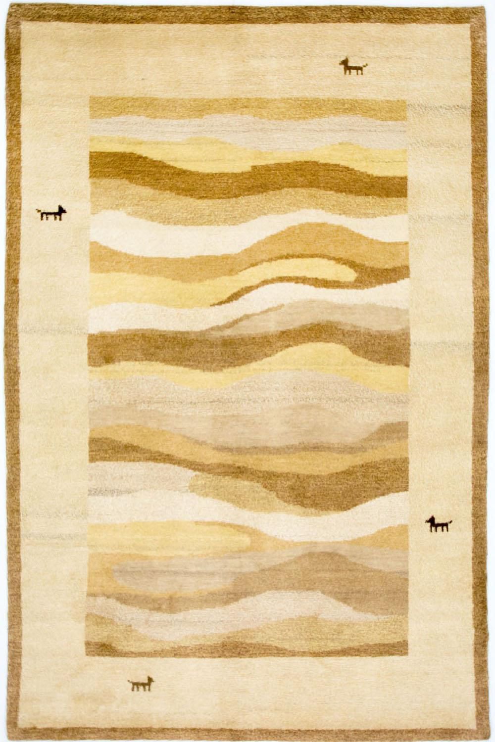 Gabbeh-tæppe - Indus - 203 x 140 cm - flerfarvet
