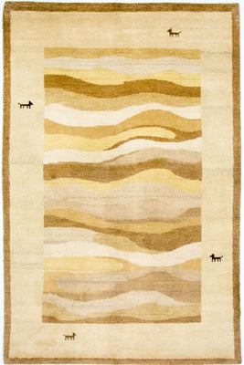 Gabbeh-tæppe - Indus - 203 x 140 cm - flerfarvet