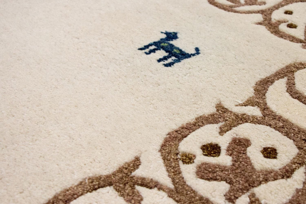 Gabbeh-tæppe - Indus - 228 x 155 cm - beige