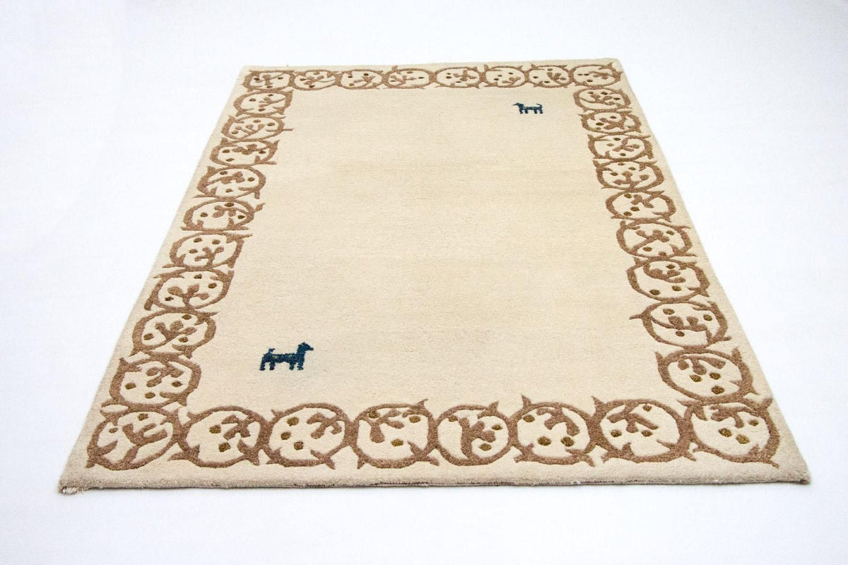 Gabbeh-tæppe - Indus - 228 x 155 cm - beige