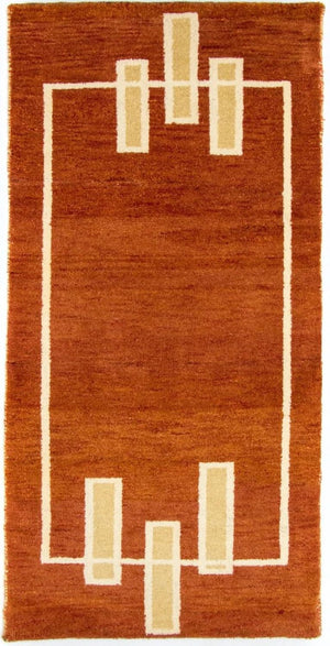 Gabbeh-tæppe - Indus - 140 x 70 cm - rust