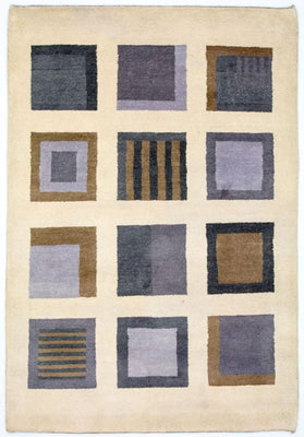 Gabbeh-tæppe - Indus - 204 x 135 cm - beige