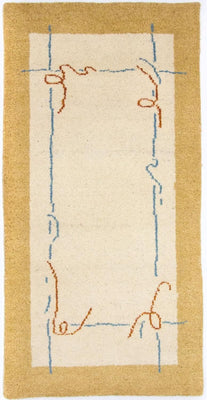 Gabbeh-tæppe - Indus - 140 x 70 cm - beige